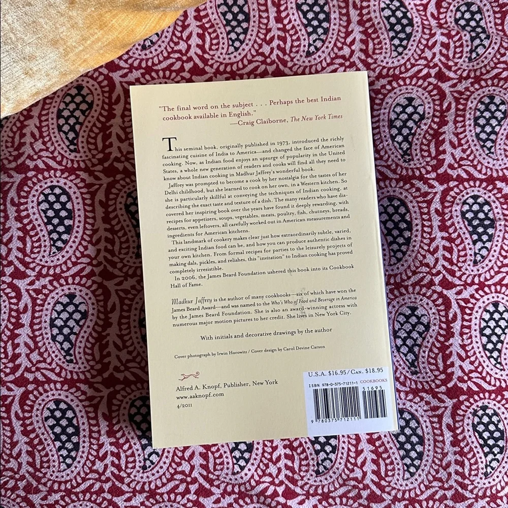 NWT “An Invitation to Indian Cooking” by Madhur Jaffrey, Paperback 2014 Edition